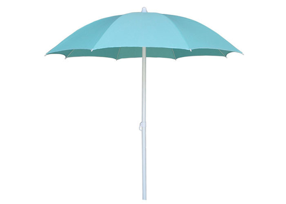Зонтик пляжа круга форменный на открытом воздухе с серебряным покрытым покрытием рамки