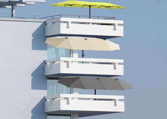 Приведенные ручные освещают парасоль 4.5x2.7m на открытом воздухе Солнце с рукояткой