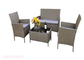 ODM OEM набор мебели сада ротанга 4 частей, плетеная таблица патио и стулья